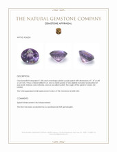 1.58 Ct. Pinkish Purple Spinel from Ceylon (Sri Lanka) Appraisal
