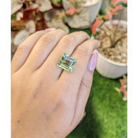 11.08 Ct. Green Prasiolite from Brazil Life Style
