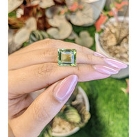 11.13 Ct. Yellowish Green Prasiolite from Brazil Life Style