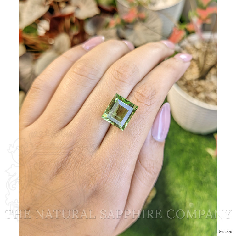 11.13 Ct. Yellowish Green Prasiolite from Brazil