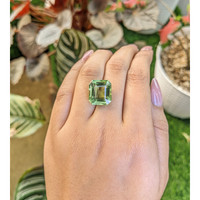 12.30 Ct. Yellowish Green Prasiolite from Brazil Life Style