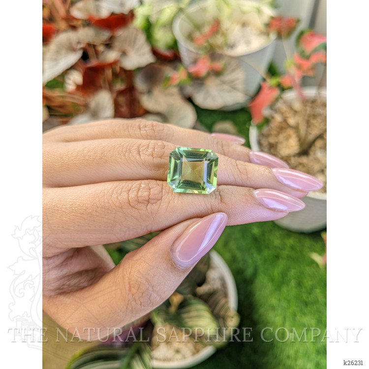 12.30 Ct. Yellowish Green Prasiolite from Brazil