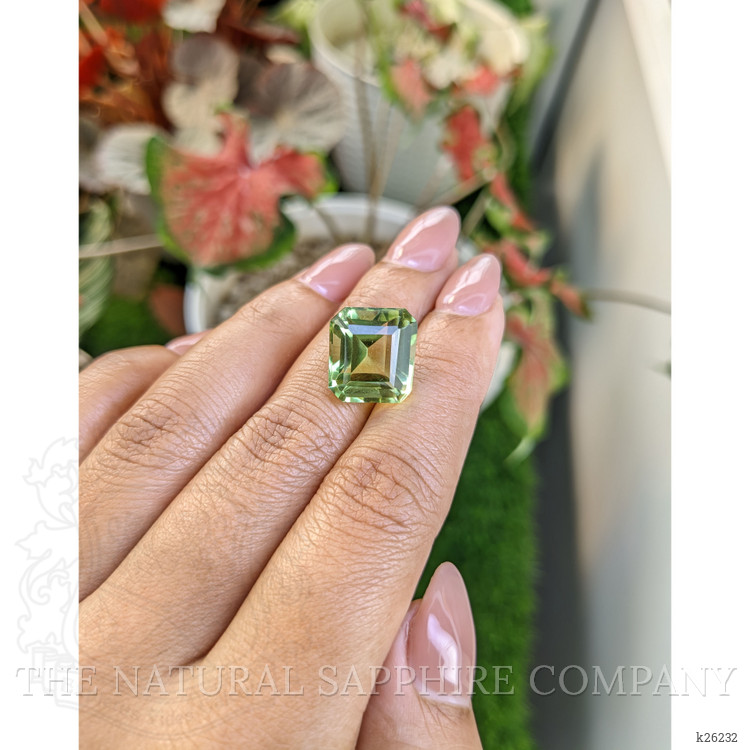 10.59 Ct. Yellowish Green Prasiolite from Brazil