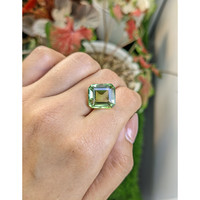 10.59 Ct. Yellowish Green Prasiolite from Brazil Life Style