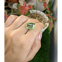 12.77 Ct. Yellowish Green Prasiolite from Brazil Life Style