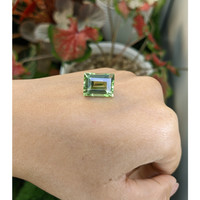 12.77 Ct. Yellowish Green Prasiolite from Brazil Life Style