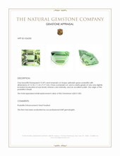 10.49 Ct. Yellowish Green Prasiolite from Brazil Appraisal