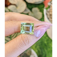 13.60 Ct. Yellowish Green Prasiolite from Brazil Life Style
