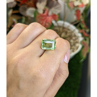 9.81 Ct. Yellowish Green Prasiolite from Brazil Life Style