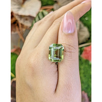 12.52 Ct. Yellowish Green Prasiolite from Brazil Life Style
