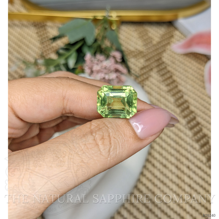 12.52 Ct. Yellowish Green Prasiolite from Brazil