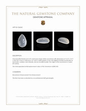 6.95 Ct. White Cabochon Moonstone from Ceylon (Sri Lanka) Appraisal