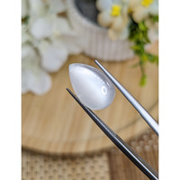 6.95 Ct. White Cabochon Moonstone from Ceylon (Sri Lanka) Life Style