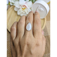 6.95 Ct. White Cabochon Moonstone from Ceylon (Sri Lanka) Life Style
