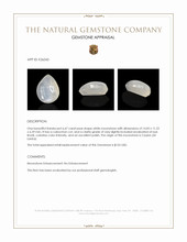 6.67 Ct. White Cabochon Moonstone from Ceylon (Sri Lanka) Appraisal