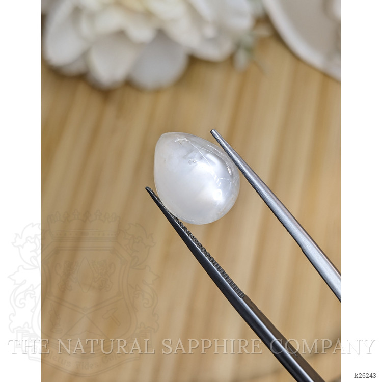 6.67 Ct. White Cabochon Moonstone from Ceylon (Sri Lanka)