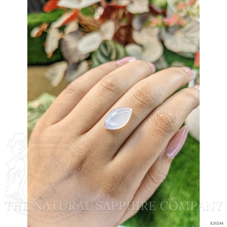 5.14 Ct. White Cabochon Moonstone from Ceylon (Sri Lanka)