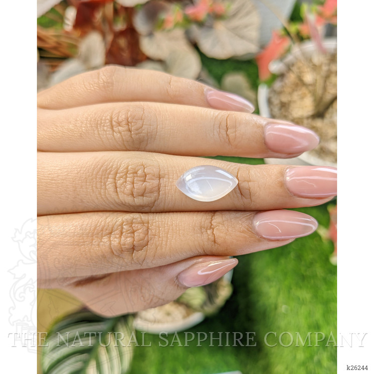 5.14 Ct. White Cabochon Moonstone from Ceylon (Sri Lanka)
