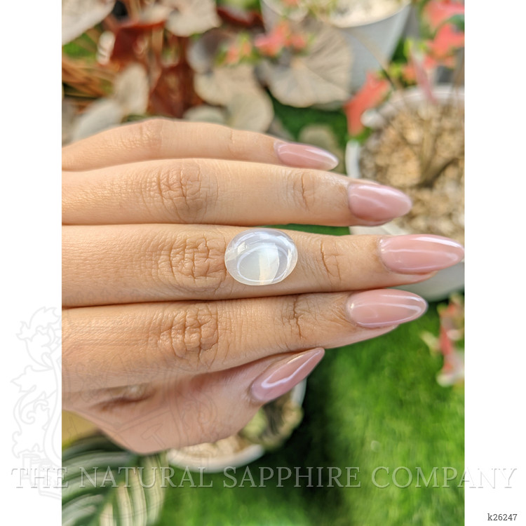 8.08 Ct. White Cabochon Moonstone from Ceylon (Sri Lanka)