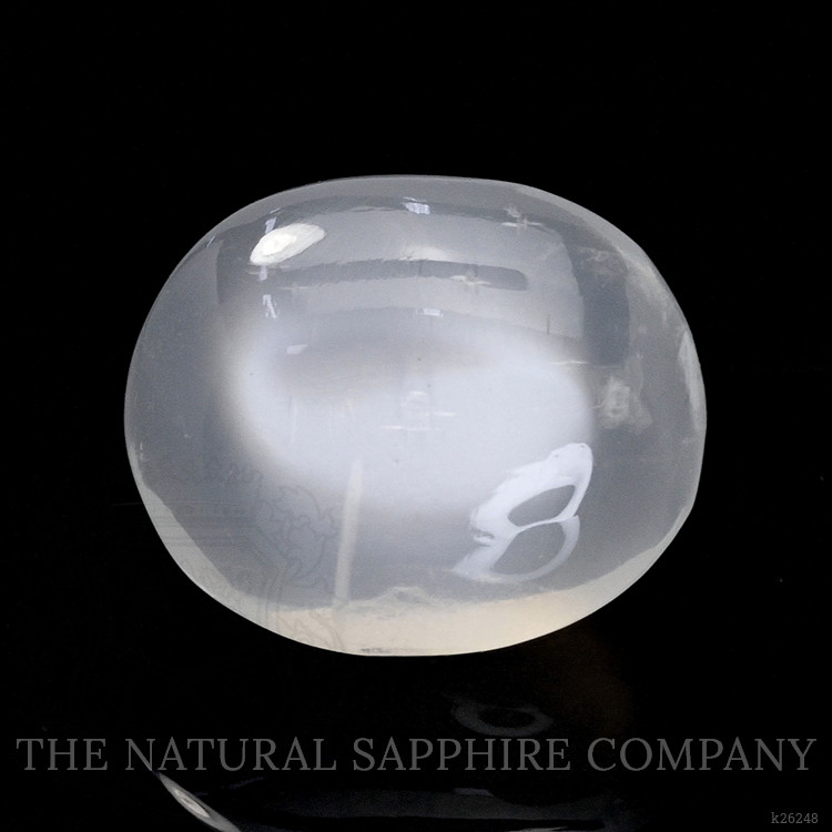 6.93 Ct. Blue Flash Cabochon Moonstone from Ceylon (Sri Lanka)