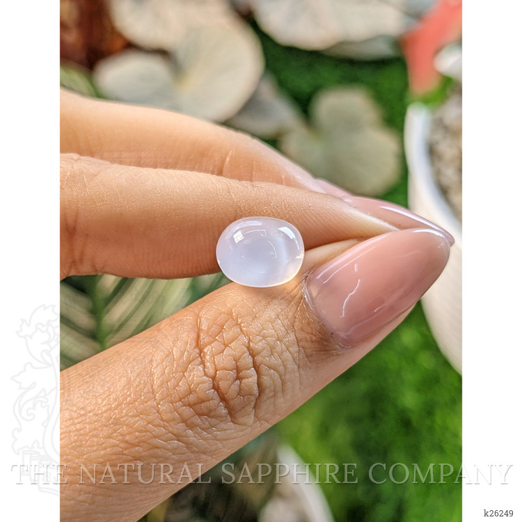 3.96 Ct. Blue Flash Cabochon Moonstone from Ceylon (Sri Lanka)