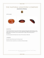 5.24 Ct. Orange Cabochon Hessonite Garnet from Madagascar Appraisal