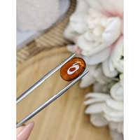5.24 Ct. Orange Cabochon Hessonite Garnet from Madagascar Life Style