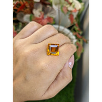 10.53 Ct. Yellowish Orange Citrine from Brazil Life Style