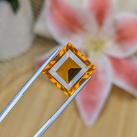 12.88 Ct. Yellowish Orange Citrine from Brazil Life Style