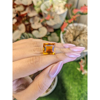 12.88 Ct. Yellowish Orange Citrine from Brazil Life Style