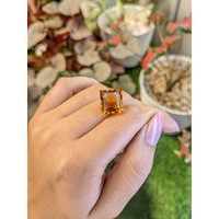 12.88 Ct. Yellowish Orange Citrine from Brazil Life Style