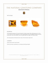 9.94 Ct. Orange Citrine from Brazil Appraisal