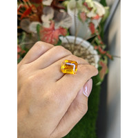 10.61 Ct. Yellowish Orange Citrine from Brazil Life Style