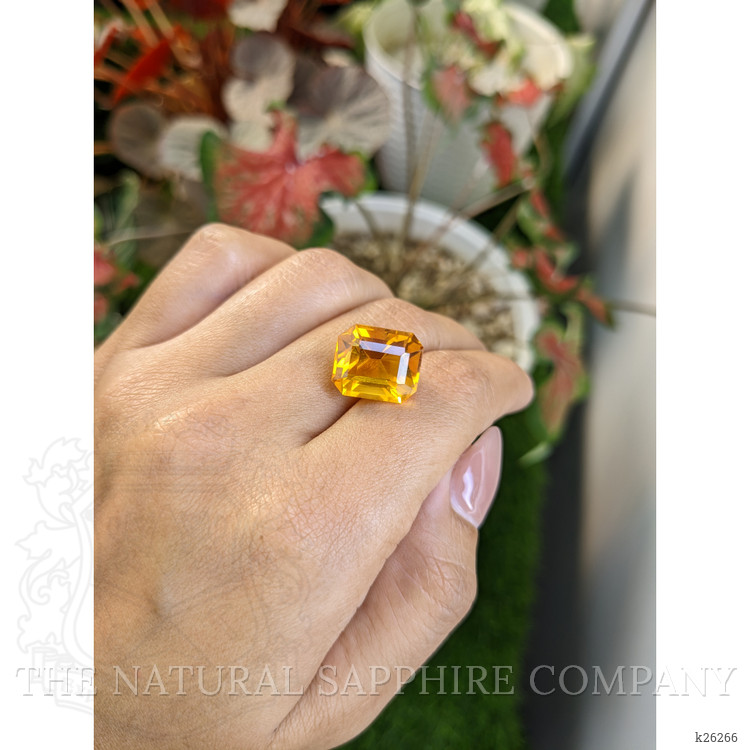 10.61 Ct. Yellowish Orange Citrine from Brazil