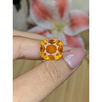 10.56 Ct. Yellowish Orange Citrine from Brazil Life Style