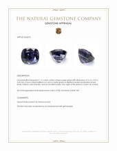 1.21 Ct. Purple Spinel from Ceylon (Sri Lanka) Appraisal