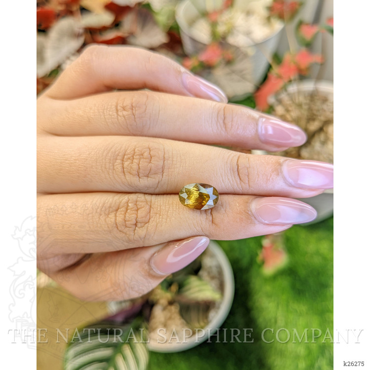 4.14 Ct. Brownish Yellow Chrysoberyl from Ceylon (Sri Lanka)