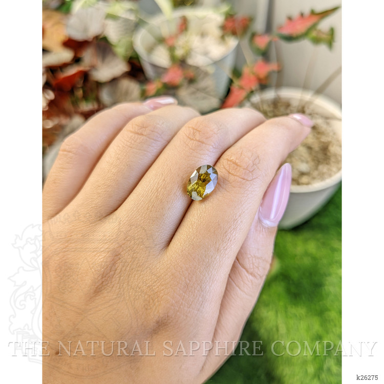 4.14 Ct. Brownish Yellow Chrysoberyl from Ceylon (Sri Lanka)