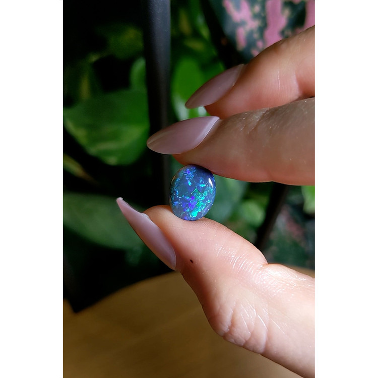 2.27 Ct. Cabochon Black Opal from Australia