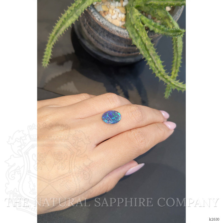 2.27 Ct. Cabochon Black Opal from Australia