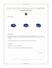 3.21 Ct. Cabochon Black Opal from Australia Appraisal