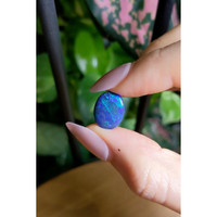 3.21 Ct. Cabochon Black Opal from Australia Life Style