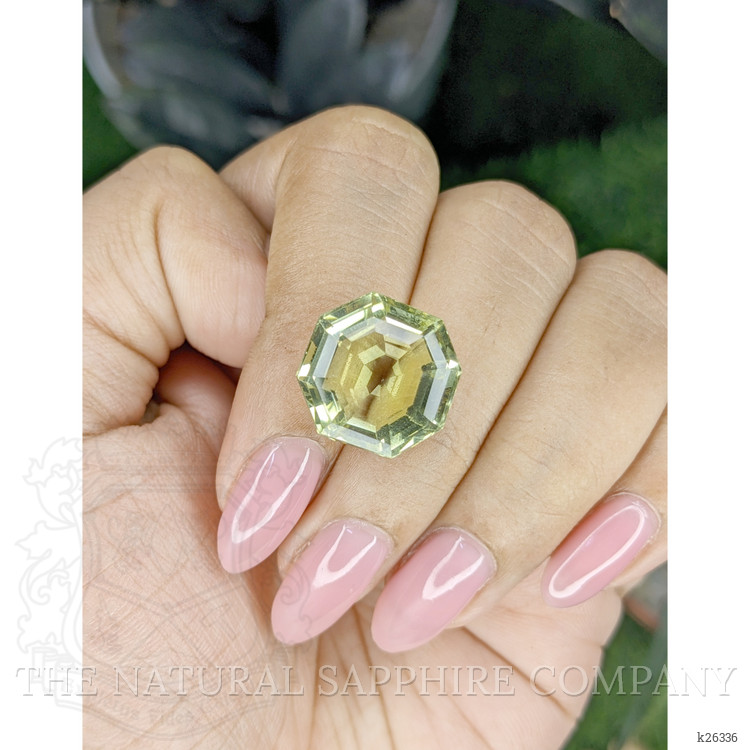 12.61 Ct. Greenish Yellow Citrine from Ceylon (Sri Lanka)