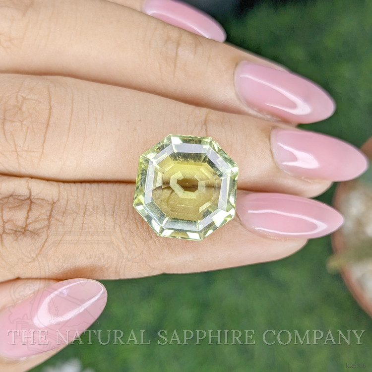 12.61 Ct. Greenish Yellow Citrine from Ceylon (Sri Lanka)
