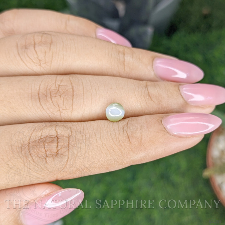 1.08 Ct. Green Cabochon Chrysoberyl from Ceylon (Sri Lanka)