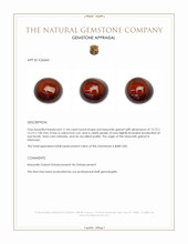 11.44 Ct. Red Cabochon Hessonite Garnet Appraisal