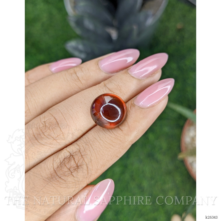 11.44 Ct. Red Cabochon Hessonite Garnet