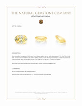 3.83 Ct. Yellow Zircon from Ceylon (Sri Lanka) Appraisal