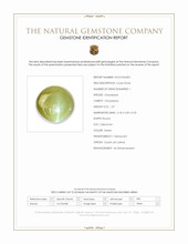 1.07 Ct. Green Cabochon Chrysoberyl from Ceylon (Sri Lanka) Scan Report