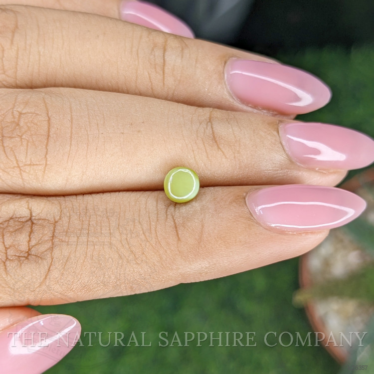 1.07 Ct. Green Cabochon Chrysoberyl from Ceylon (Sri Lanka)